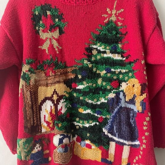 Private collection by Carolina colours red ugly sweater size S - Picture 5 of 6